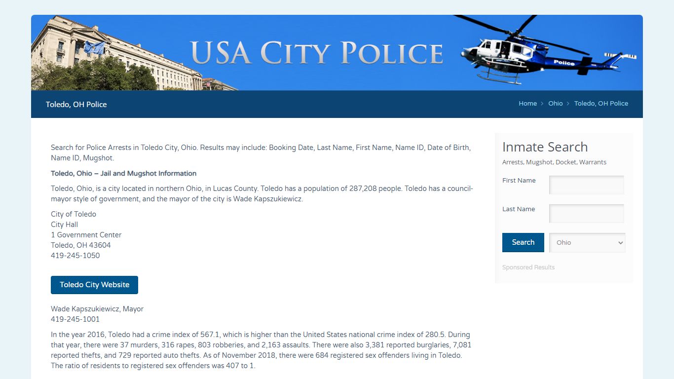 Toledo, OH Police | Jail Records